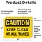 Signmission Keep Clear At All Times, 7 in W x Rectangle, Vinyl Decal OS-2PACK-CS-D-57-L-19193 - alternate 3